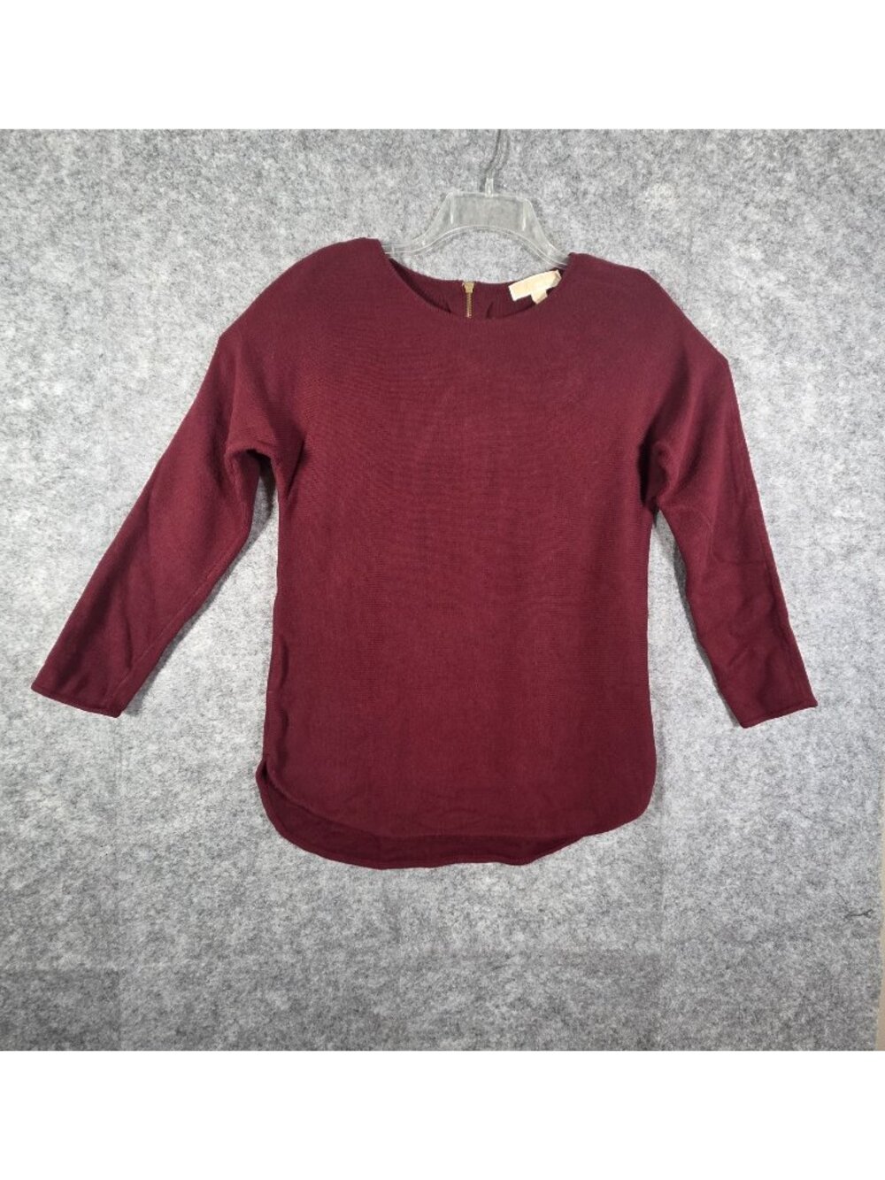 Michael Michael Kors Women's Long Sleeve Pullover Top Maroon Size S